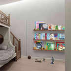 48 Inch Long Floating Shelves Wall Mounted Light Walnut Narrow Photo Picture Ledge Shelves Set of 3 Nursery Book Shelves Photo Frames Display Shelves Kitchen Spice Rack