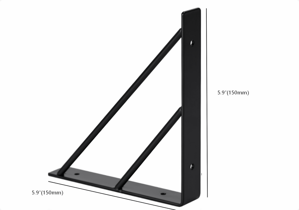 Elegant Black Wood Floating Shelves With Wall Mount - Modern 3 Pack Home Decor