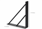 Elegant Black Wood Floating Shelves With Wall Mount - Modern 3 Pack Home Decor