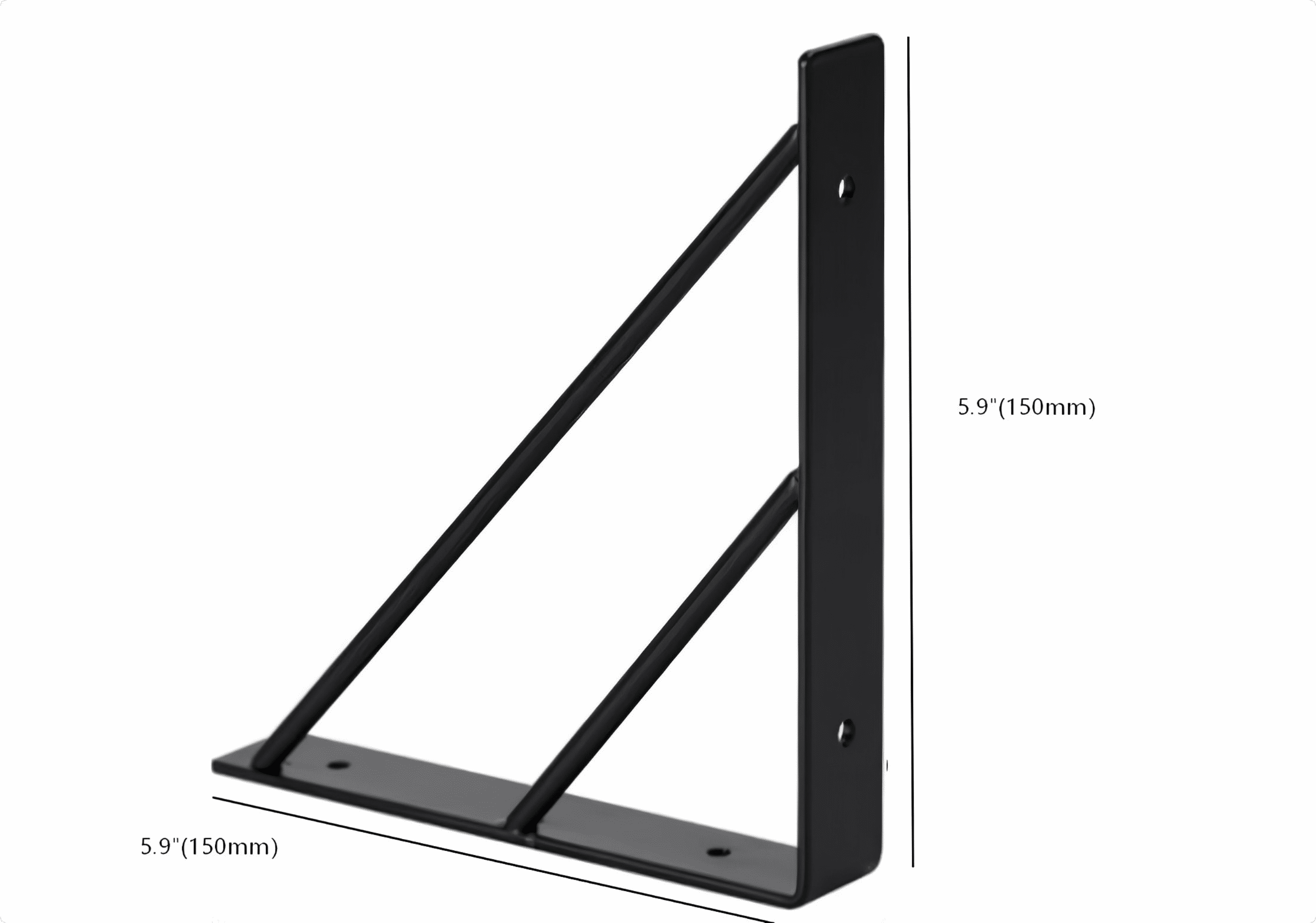 Elegant Black Wood Floating Shelves With Wall Mount - Modern 3 Pack Home Decor