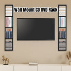 2x Home CD Rack Large Wall Mount Floating Shelf  CD DVD Rack Media Storage Organizer Shelves