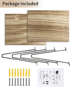 Afuly Deep Floating Shelves  Wall Shelf , Rustic Wood Wall Mounted Shelves 12 inch Large Hanging Shelves for Bathroom, Living Room,  Bedroom, Kitchen, Set of 2