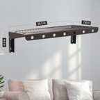 Sedesbon 10” x 24” Brown Floating Shelf -Tier Metal Floating Shelves (2 Count)