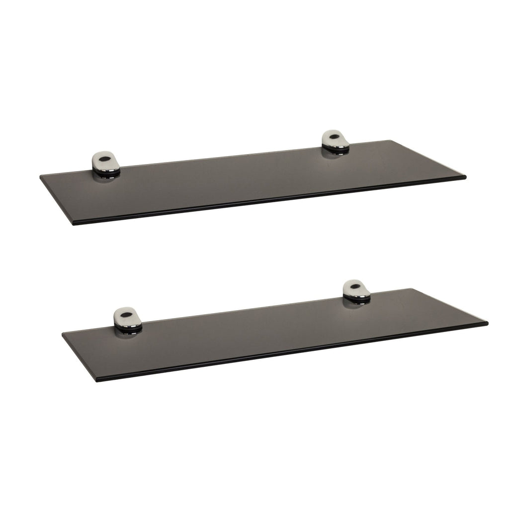 Danya B Glass Floating Shelves - Set of 2