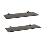 Danya B Glass Floating Shelves - Set of 2
