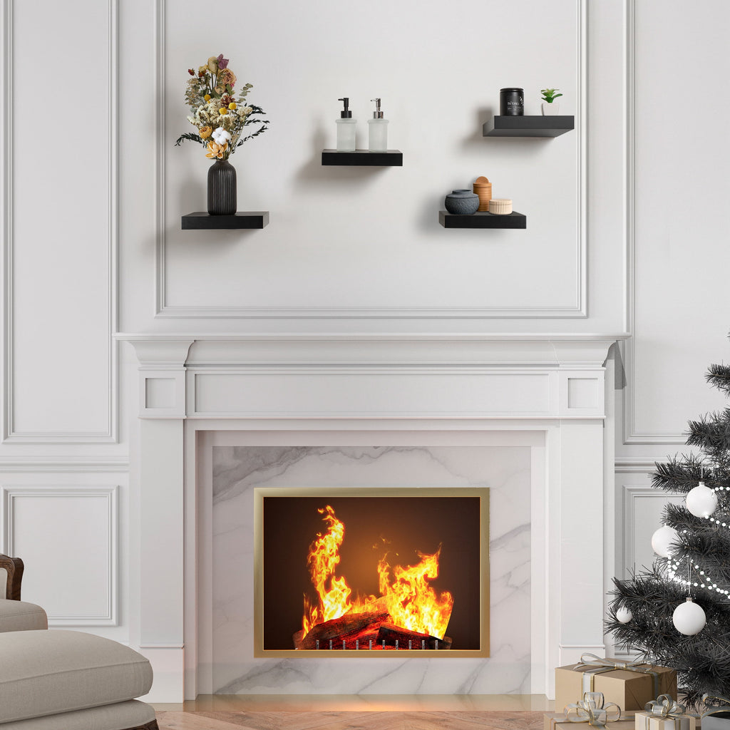Sorbus Square Floating Shelf for Wall - 4 Small Shelves with Invisible Mounting Brackets for Living Room Decor, Bedroom, Bathroom Decor, Home & Kitchen - 9" Wall Shelf to Display Photos Trophies