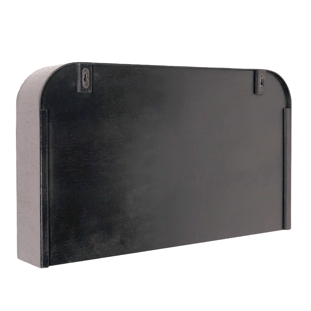 Beautiful Wooden Wall-Mounted Cubby Shelf, Black, 30.5 in x 18.25 in