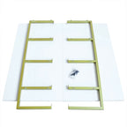 CNCEST 36" 4-Tier Floating Shelf w/ Metal Bracket - Modern Metal Wall Mounted Book Storage