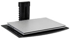 Mount-It! Floating Wall Mounted Shelf Bracket Stand 1 Shelf Tinted Tempered Glass Black