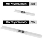 Long Floating Shelves for Wall Set of 5, 47 Inch White Wooden Picture Ledge Shelves for Bathroom, Bedroom, Kitchen, Living Room Storage and Decoration