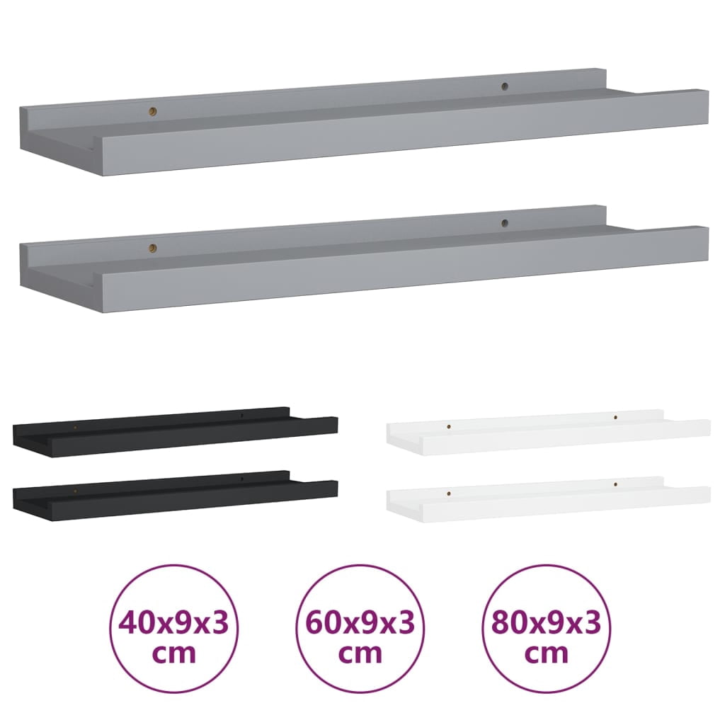 vidaXL Wall Shelves Floating Shelves Wall Mounted Display Shelves for Book