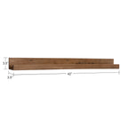 Kate And Laurel Wood Floating Shelf, 42 In x 3.5 In, Brown
