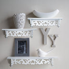 YLSHRF Display Wall Shelf, Wall Shelves,Set of 3 Shabby Floating Wall Shelves Bookshelf Display Wall Shelf Storage Rack