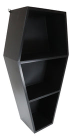 Ebros Gift 4.75” x 19.5” Black Coffin Floating Shelf
