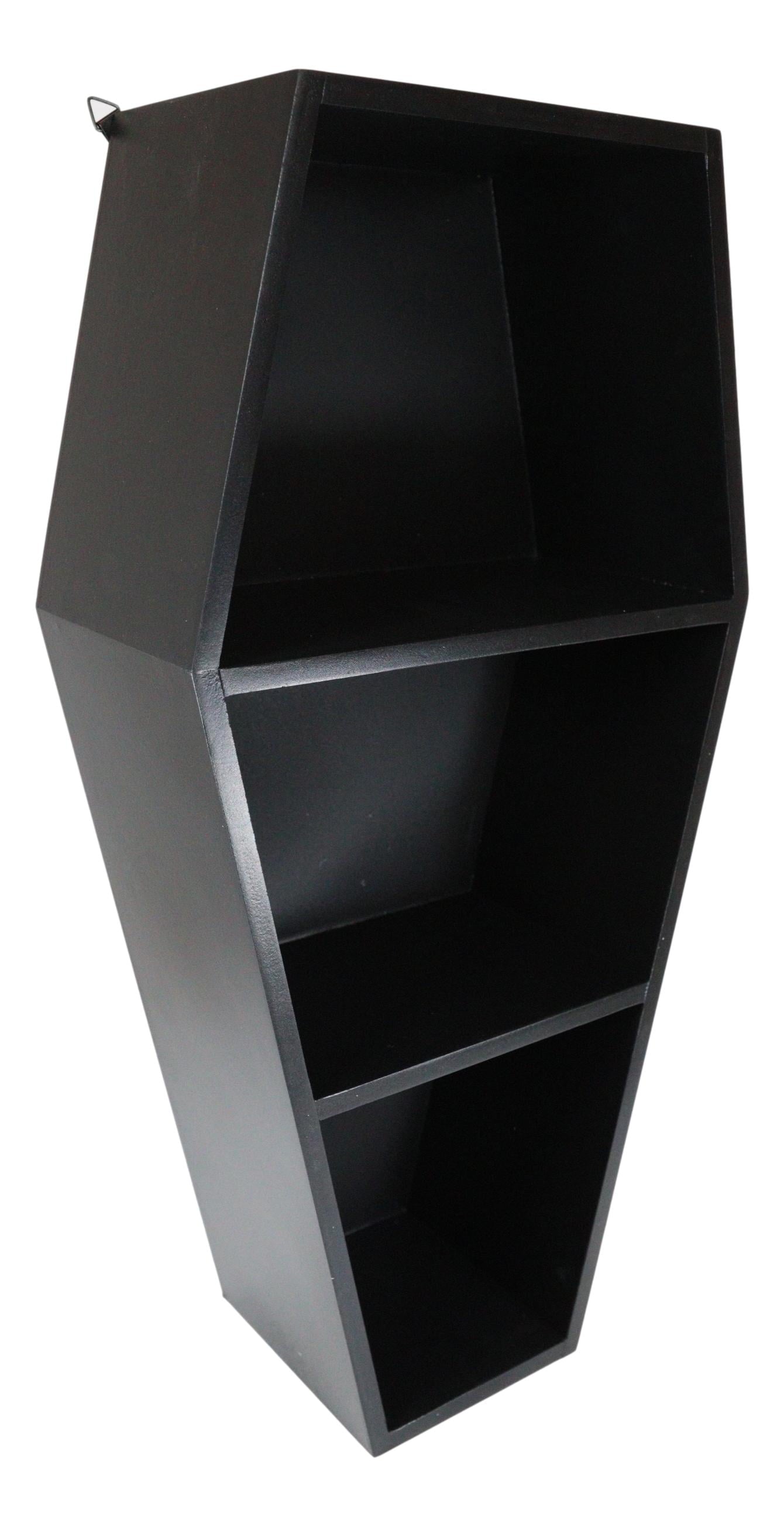 Ebros Gift 4.75” x 19.5” Black Coffin Floating Shelf