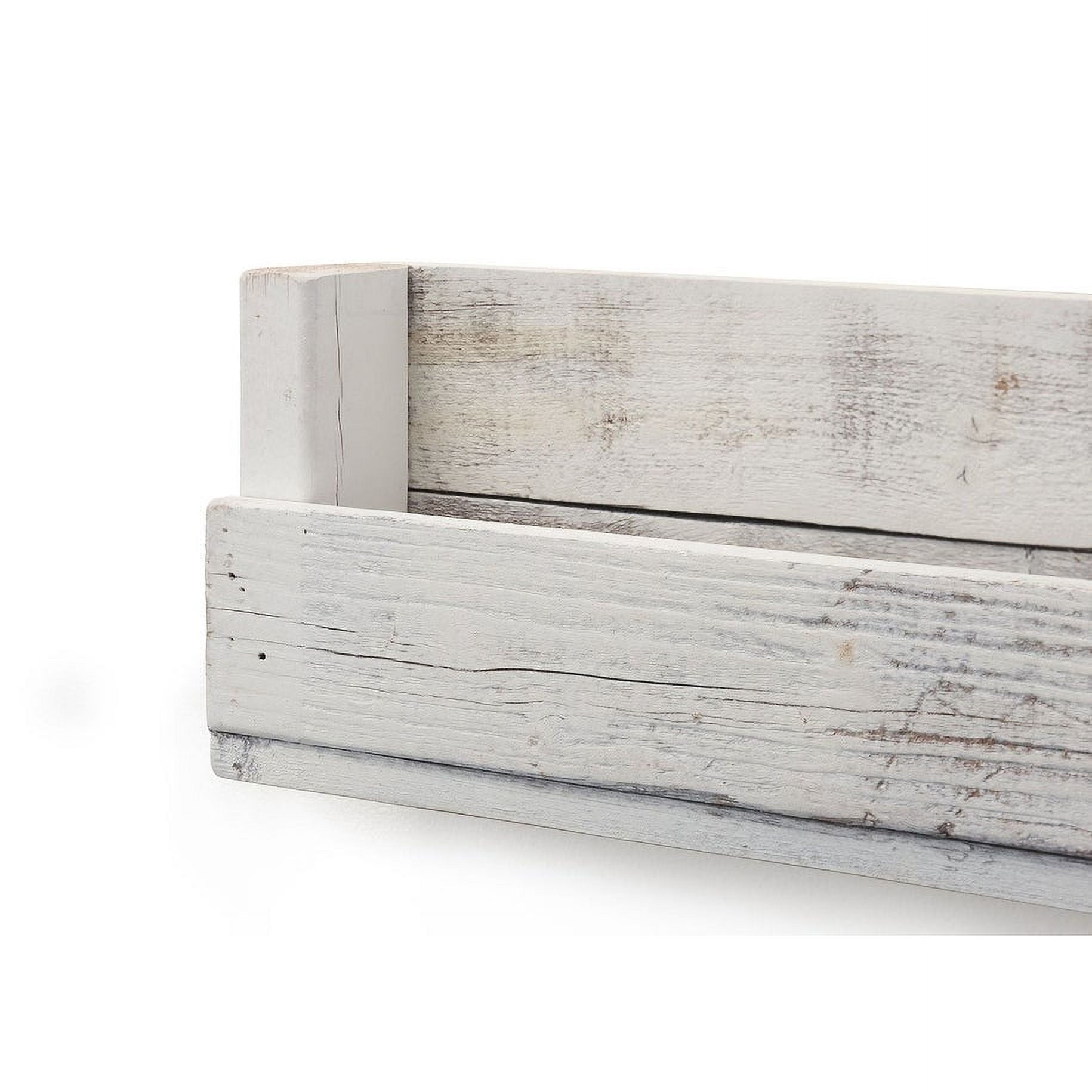 DRAKESTONE Floating Book + Display Shelf, 3-Pack - White Wash