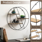 Vintiquewise 4-Tier Floating Circular Silhouette Wall Shelf - Metal Wall-Mounted Display Shelf, Multi-Functional Wall Storage - Perfect for Entryway, Bathroom, Bedroom, Living Room or Office, Gold