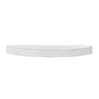 American Art Decor Large Rustic Round Oval Wood Decorative Floating Wall Mounted Shelf - White - 36" L x 3" H x 10" D