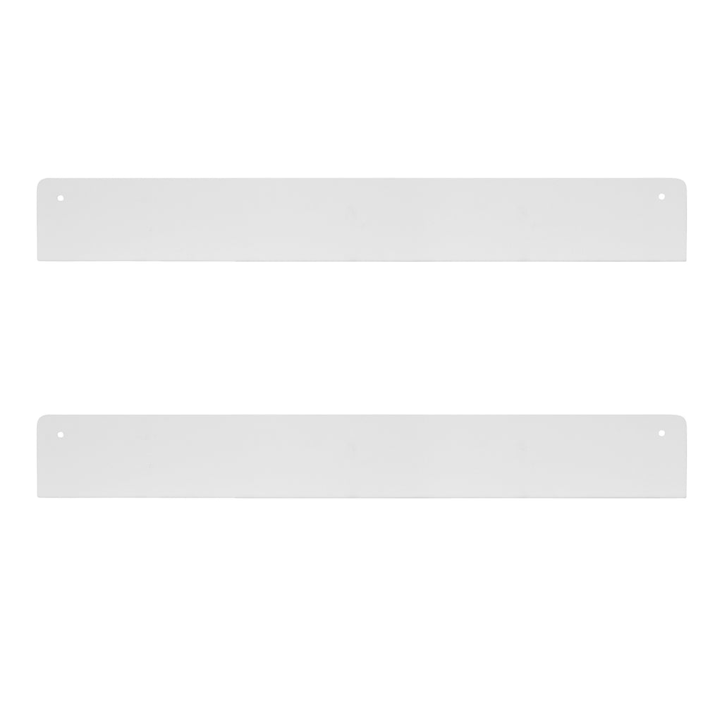 Kate and Laurel Mezzo Modern Metal Floating Shelves, Set of 2, 24, White, Photo Display Ledge