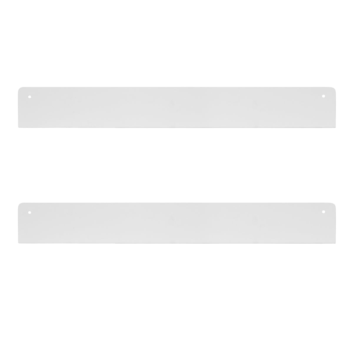 Kate and Laurel Mezzo Modern Metal Floating Shelves, Set of 2, 24, White, Photo Display Ledge