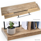 Ballucci 36" Floating Shelves, 2-Pack Wood Wall Shelf Set with Invisible Brackets, 8" Deep, Oak Finish