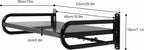 Miumaeov 20 x 15'' Carbon Steel Wall Shelf with 6 Hooks Wall Mounted Rack for Microwave or Household Grade Wall Mount Shelf with Fixing Kit Multifunctional Floating Shelves (Black)