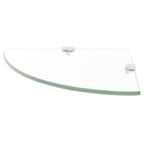 vidaXL Wall Corner Shelf Floating Corner Shelf Display Shelf Tempered Glass