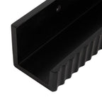 Kate and Laurel Furrow Modern Wood Photo Display Ledges, Set of 2, 24 Inches, Black, Scalloped Floating Picture Ledge Shelf Set with Lip for Use as Dorm Book Shelves or Gallery Wall Decor