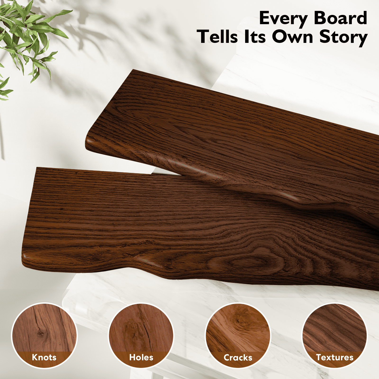 Lipa 24 Inch 2 Pack Floating Shelves for Wall,Farmhouse Live Edge Shelf,Living Room Bedroom Kitchen,Walnut