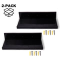 BrickMaster Displays 16 x 16-Inch 1-Tier Floating Shelves - Lego Display Shelf, Black 2-Pack