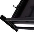 Miumaeov 20 x 15'' Carbon Steel Wall Shelf with 6 Hooks Wall Mounted Rack for Microwave or Household Grade Wall Mount Shelf with Fixing Kit Multifunctional Floating Shelves (Black)
