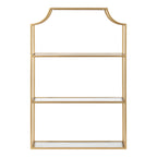Kate and Laurel Ciel Glam 3-Tier Scalloped Wall Shelf - Gold