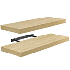 Sorbus 2 Pack Wood Floating Shelves Wall Hanging Length 24-inch, Maple Wood