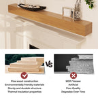 LAUSAINT HOME 60 Inch Floating Fireplace Mantel Lausaint Home Wall Shelf with Hidden Brackets