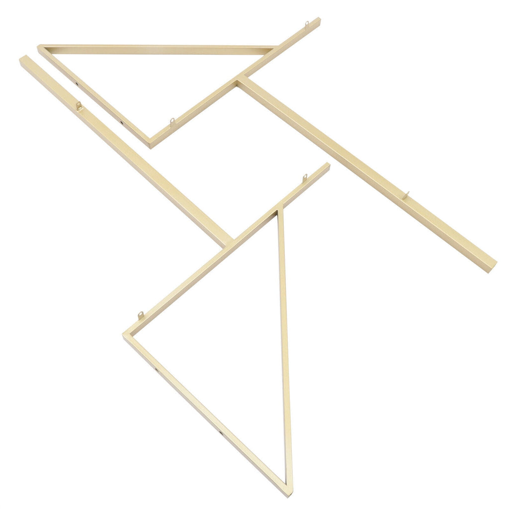 Miumaeov 3 Tier Ladder Shaped Desk Wall Mounted Shelf Floating Hanging Display Rack for Laundry Room Bathroom Kitchen Bedroom Office Gold