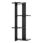 Danya B. Alvar Corner 4-Tier Floating Ledge Column Wall Shelf - Black