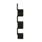 Furinno 5 Tier Wall Mount Floating Corner Square Shelf, Espresso