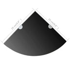 vidaXL Wall Corner Shelf Floating Corner Shelf Display Shelf Tempered Glass
