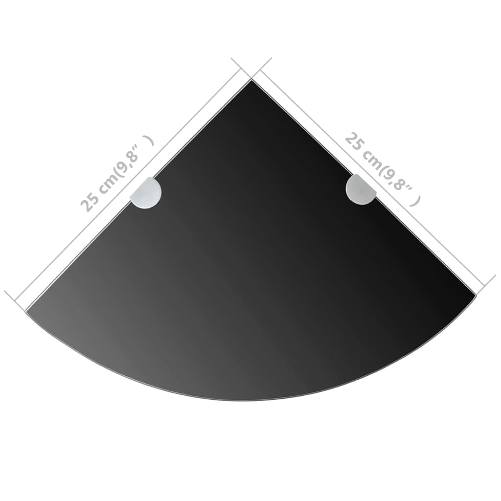 vidaXL Wall Corner Shelf Floating Corner Shelf Display Shelf Tempered Glass