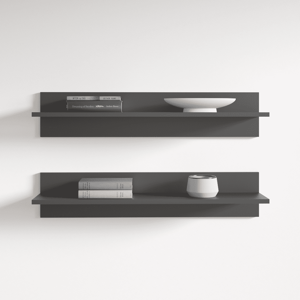 Fly Type-MX Wall Mounted Floating 2 Piece Shelf Set
