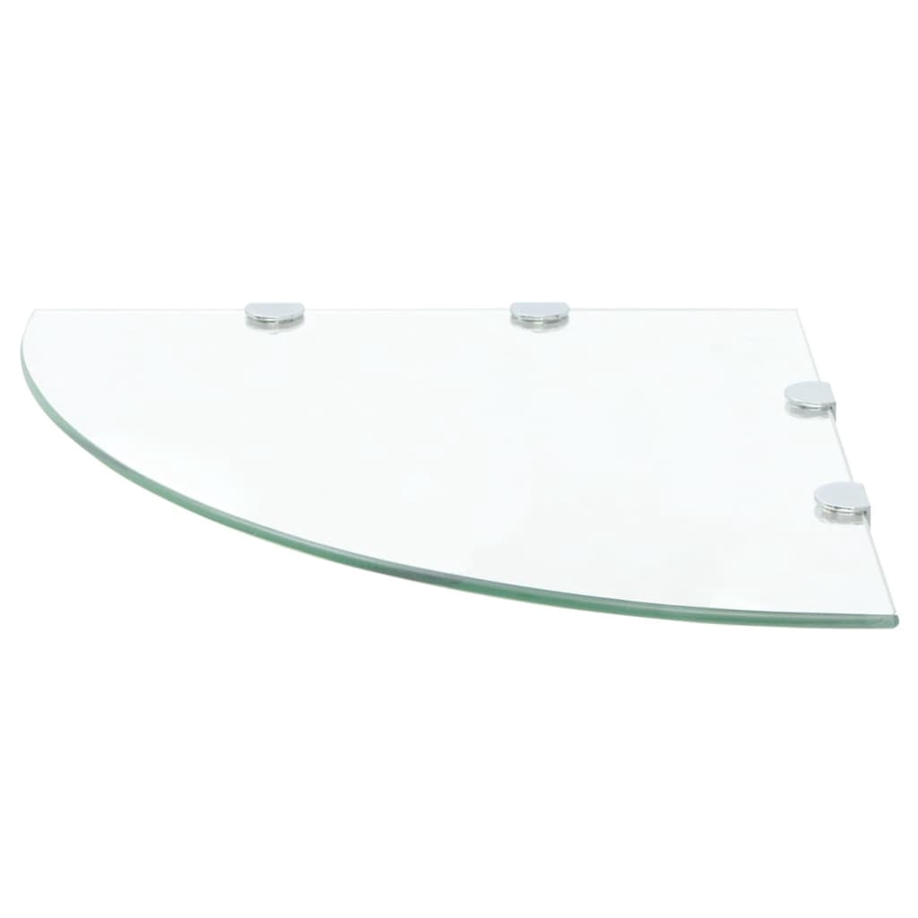 vidaXL Wall Corner Shelf Floating Corner Shelf Display Shelf Tempered Glass