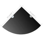 vidaXL Wall Corner Shelf Floating Corner Shelf Display Shelf Tempered Glass