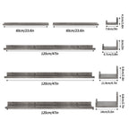 Floating Shelves Set of 5, 47 Inch Long Picture Ledge Shelf for Bathroom, Bedroom, Kitchen, Living Room Storage and Decoration, Gray