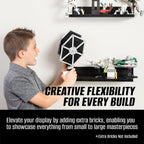 BrickMaster Displays 16 x 16-Inch 1-Tier Floating Shelves - Lego Display Shelf, Black 2-Pack