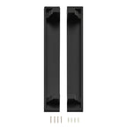 Danya B. Decorative 24" Floating Wall Décor Display Ledge Shelves – (Set of 2) - Black