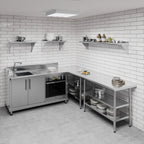 AmGood 12 in. x 60 in. Stainless Steel Wall Shelf | NSF Certified | Appliance & Equipment Metal Shelving | Kitchen, Restaurant, Garage, Laundry, Utility Room