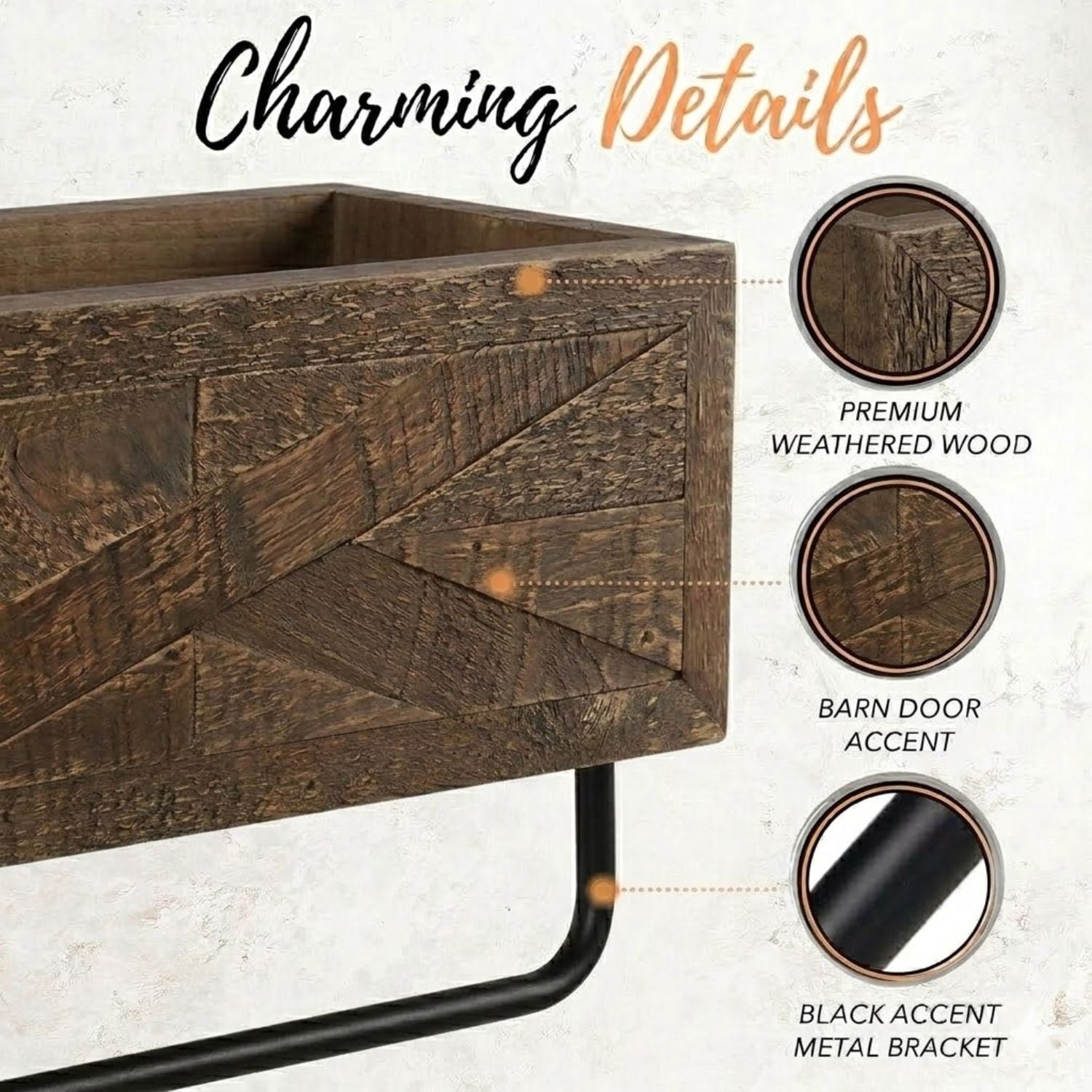Autumn Alley Rustic Farmhouse Bathroom Shelves Wall Mounted – Industrial Floating Shelves for Bathroom With Towel Bar – Stunning Inlaid Wood Design, Above Toilet Shelves Rustic Towel Rack