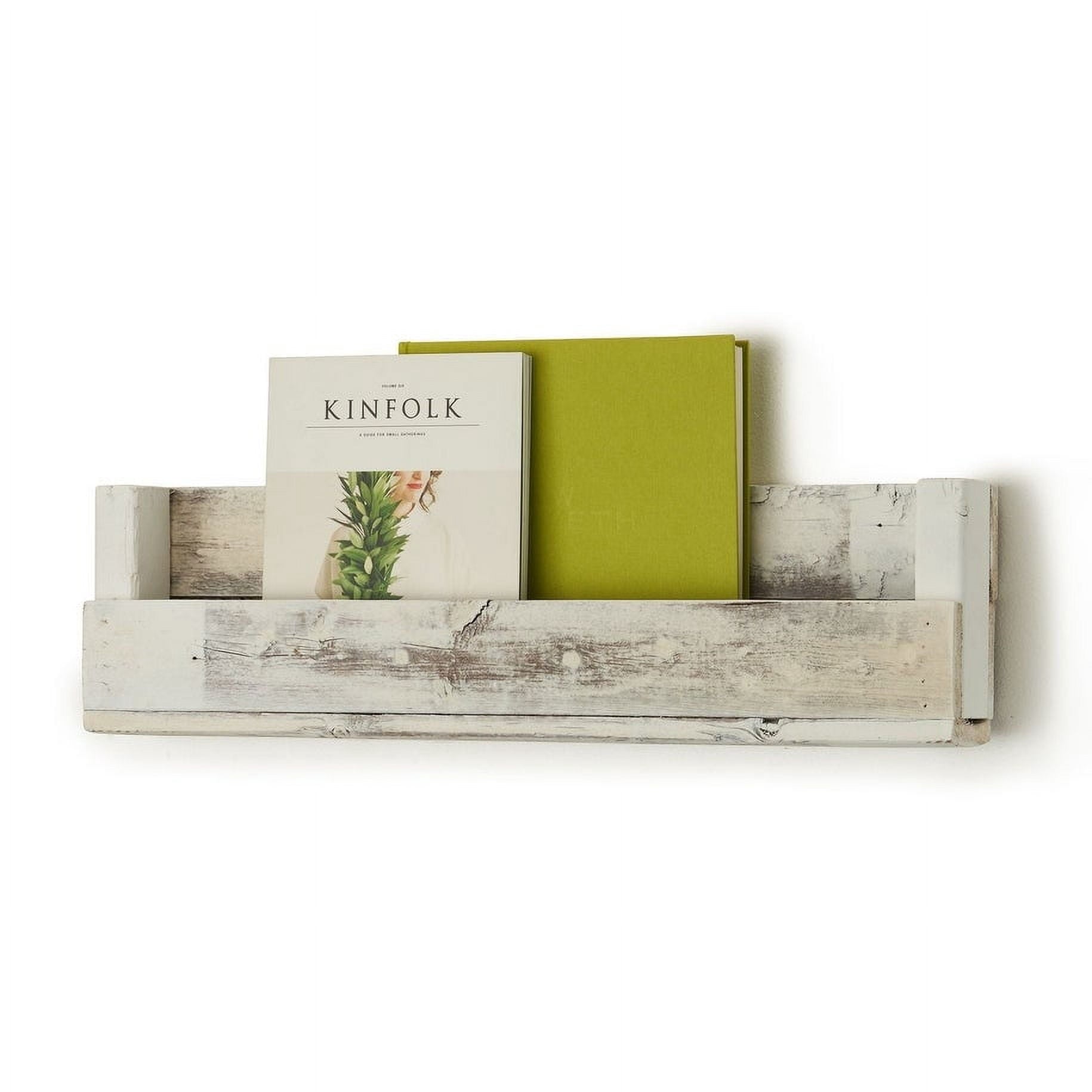 DRAKESTONE Floating Book + Display Shelf, 3-Pack - White Wash
