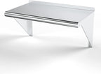 Express Kitchquip 18 Gauge Stainless Steel Wall Shelf - NSF Certified Heavy Duty Kitchen Shelf with Brackets for Office & Commercial Use