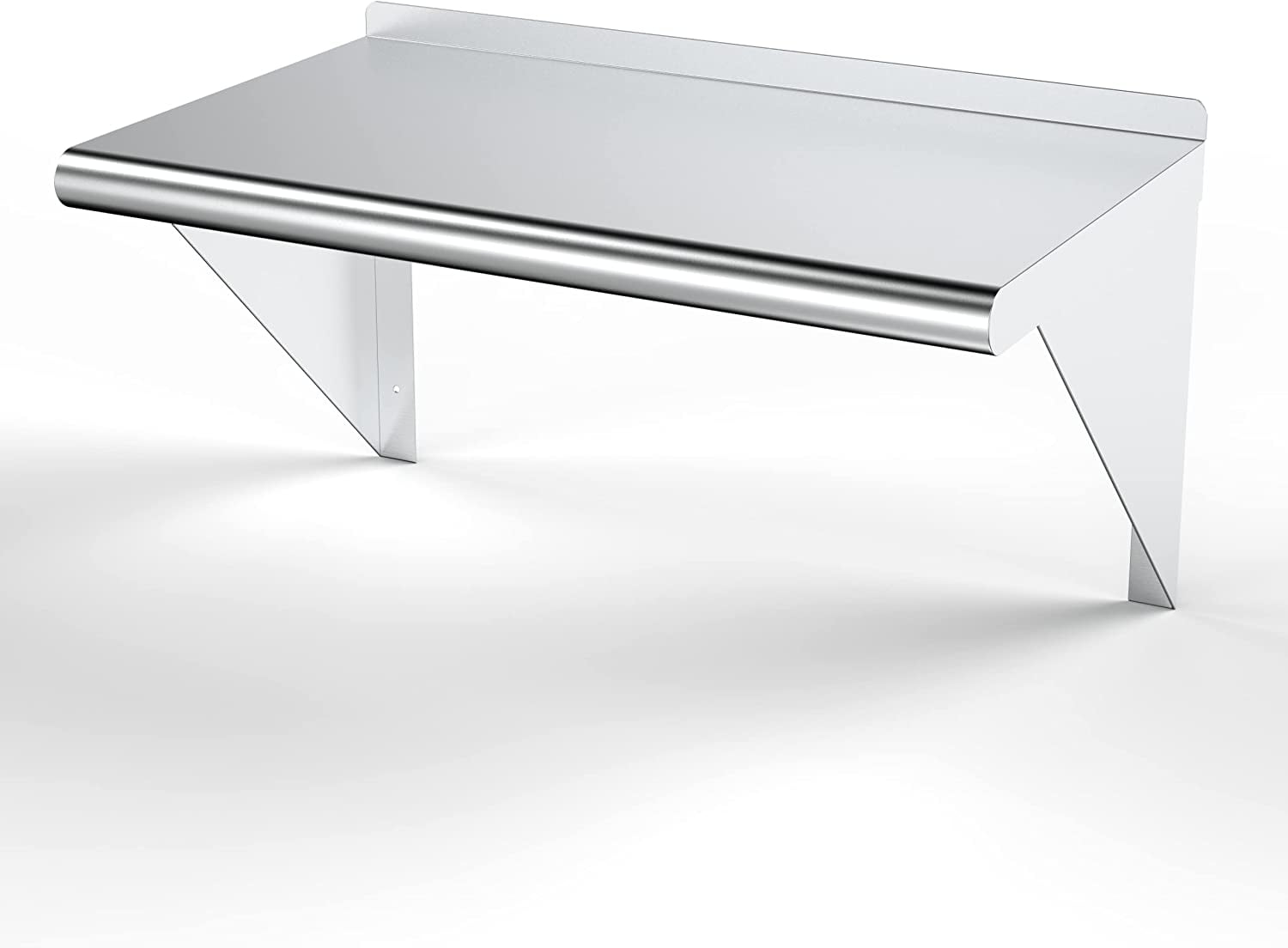 Express Kitchquip 18 Gauge Stainless Steel Wall Shelf - NSF Certified Heavy Duty Kitchen Shelf with Brackets for Office & Commercial Use